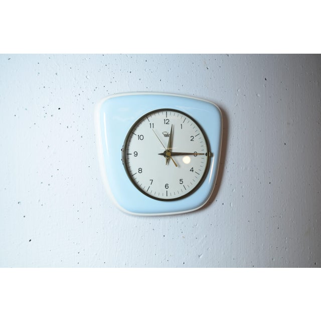 1950s Enamel Wall Clock from Selva, 1950s For Sale - Image 5 of 7