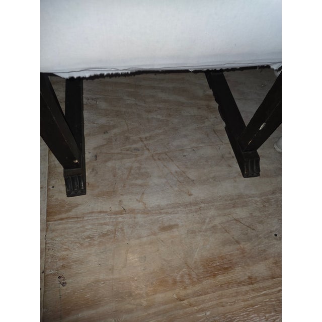 Pair of Early Italian Hall Chairs With Giltwood Details For Sale - Image 9 of 12