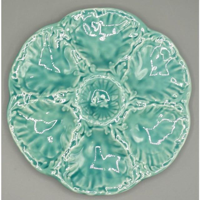 Ceramic French Oyster Plate For Sale - Image 7 of 11