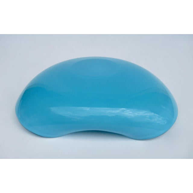 Vintage C.1960's Italian Hand-Blown Alfredo Barbini Monumental Large Murano, Open Accent Bowl With Gold Inclusions For Sale - Image 12 of 13