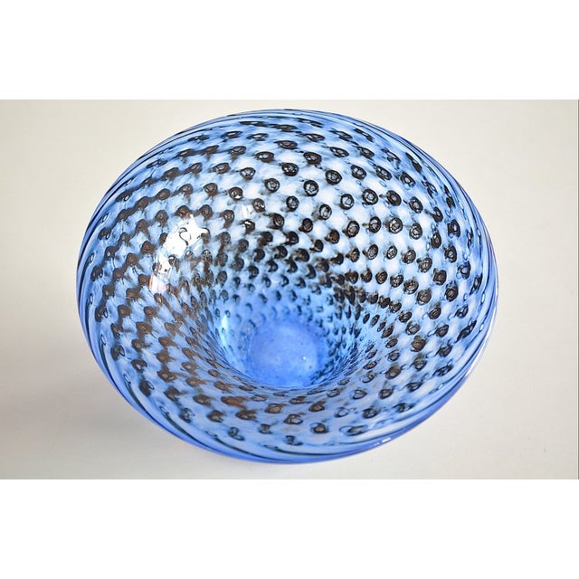 Scandinavian design / glass art a beautiful peacock eye glass bowl by designer bertil vallien for the kosta boda...