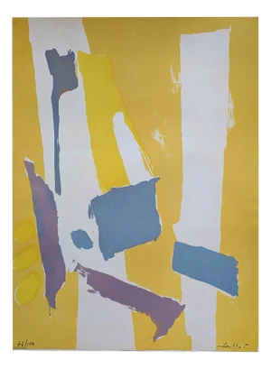 Pierre Pallut, Abstraction, Hand-Signed Lithograph, 1972