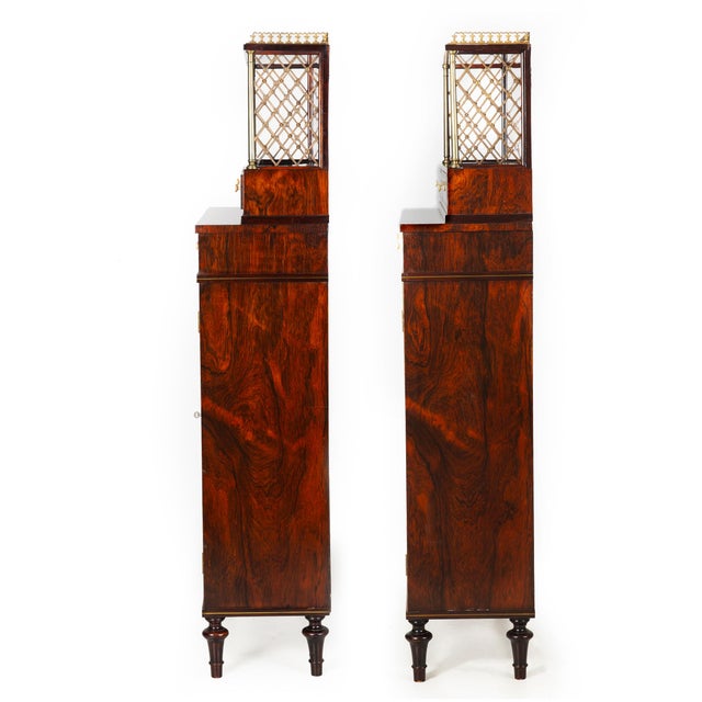 Traditional Pair of English Regency Rosewood Bookcase Cabinets Att. John McLean C. 1820 For Sale - Image 3 of 18