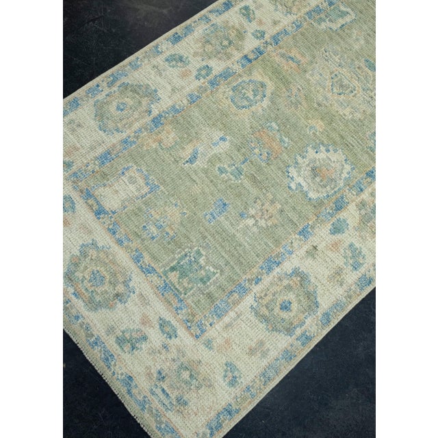 Turkish Turkish Oushak Runner Rug 2'9" x 11'9" #17791 For Sale - Image 3 of 8