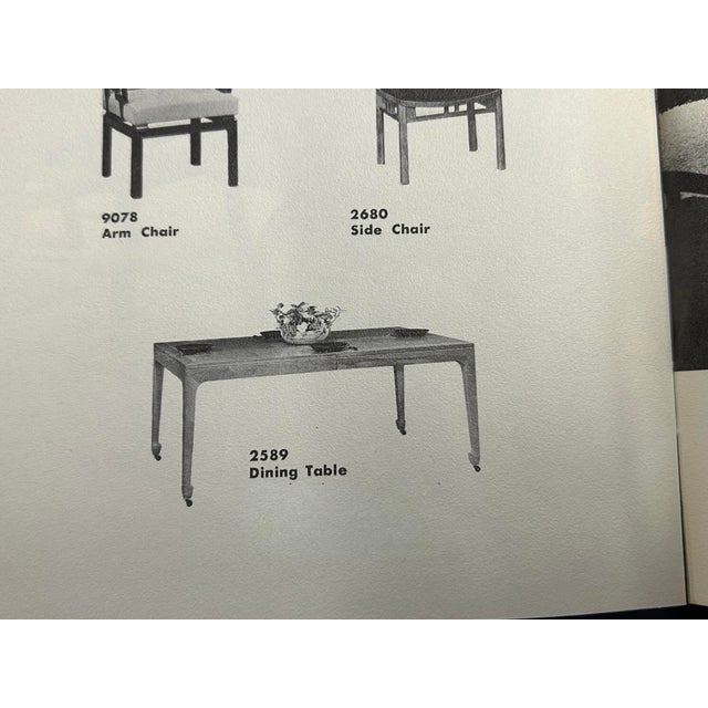 1950s Michael Taylor for Baker Walnut Extension Dining Table Far East Collection For Sale - Image 17 of 18