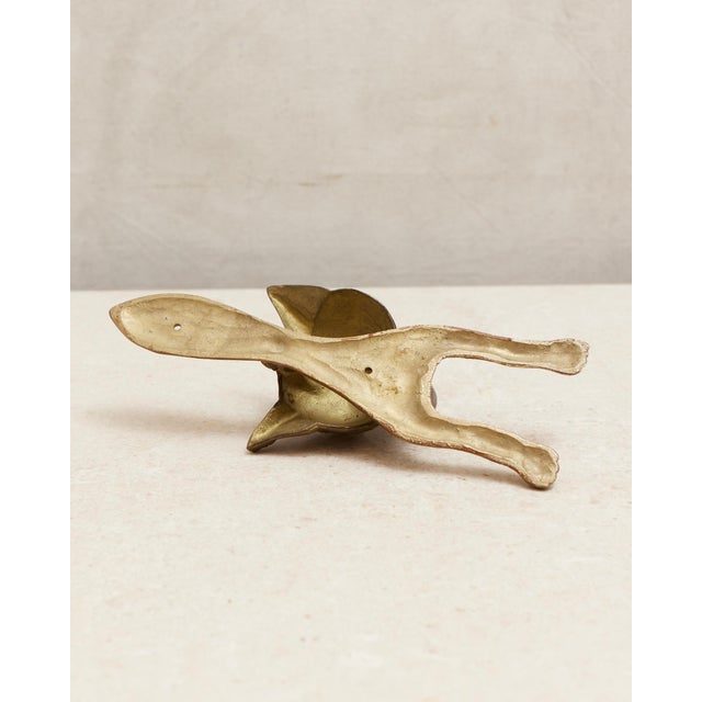 1960s Wolf or Fox Solid Brass Door Knocker For Sale - Image 10 of 15