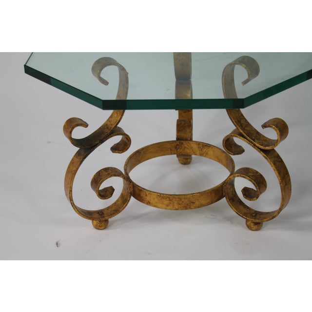 Selling this pair of Hollywood Regency glass top end tables could also be used as coffee tables fabulous goldleaf basis...