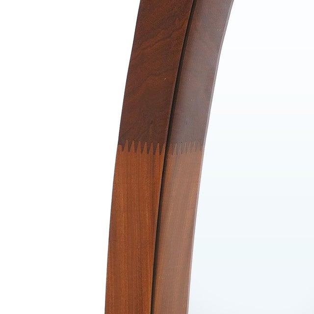 Oval Mirror with Teak Frame, 1960s For Sale - Image 9 of 14