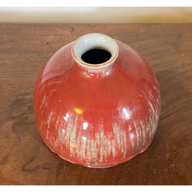 19th Century Antique Late Qing 19th Century Chinese Sang De Boeuf Oxblood Flambe Glaze Scholar's Desk Water Pot or Taibai Jar For Sale - Image 5 of 18