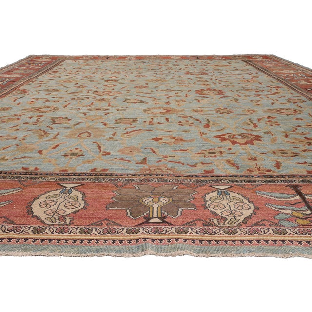Rustic Late 19th Century Persian Sultanabad Rug, 15'05 X 20'00 For Sale - Image 3 of 10
