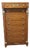 Tall Empire Neo-Classical French Walnut Chest of Drawers, 1950 For Sale