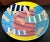 Contemporary Vintage 1980's Postmodern Abstract Colorful Wall Charger For Sale - Image 3 of 7