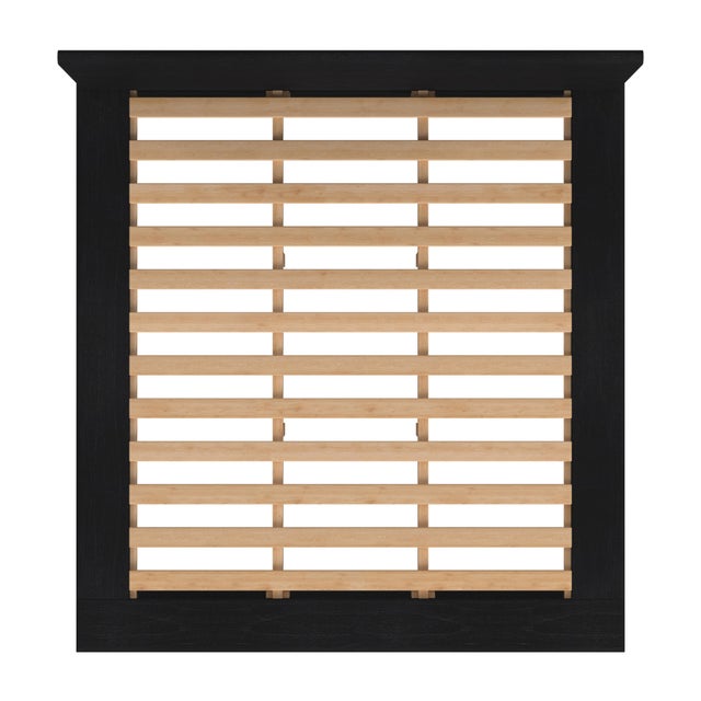 Wood Halmstad Wood Platform King Bed, Black For Sale - Image 7 of 9