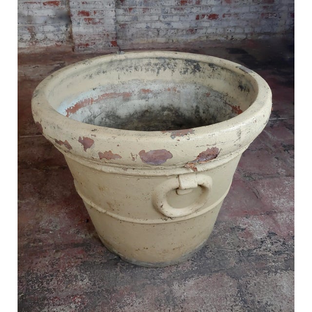 19th Century Large Painted Terracotta Pots - A Pair For Sale - Image 4 of 10