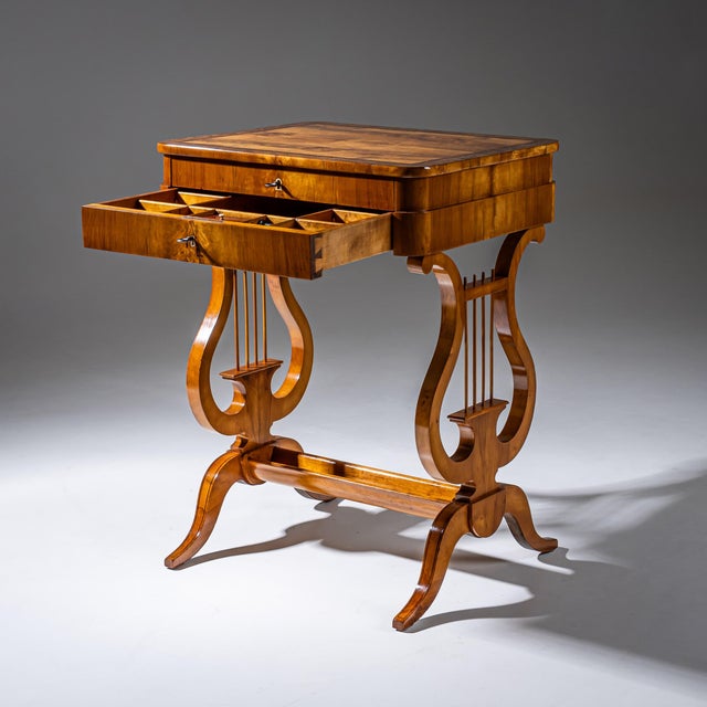 19th Century Biedermeier Sewing Table, Saxony, 1830 For Sale - Image 5 of 9