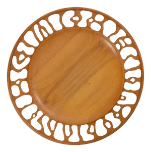 Turned Wood Plate With a Carved Reticulated Edge by J. Lorch 2007