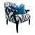 1980s Thayer Coggin Modern Graphic Accent Chair For Sale