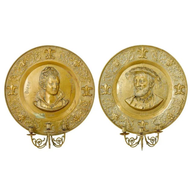 Antique French Brass Sconces, 1890s, Set of 2 For Sale - Image 9 of 9