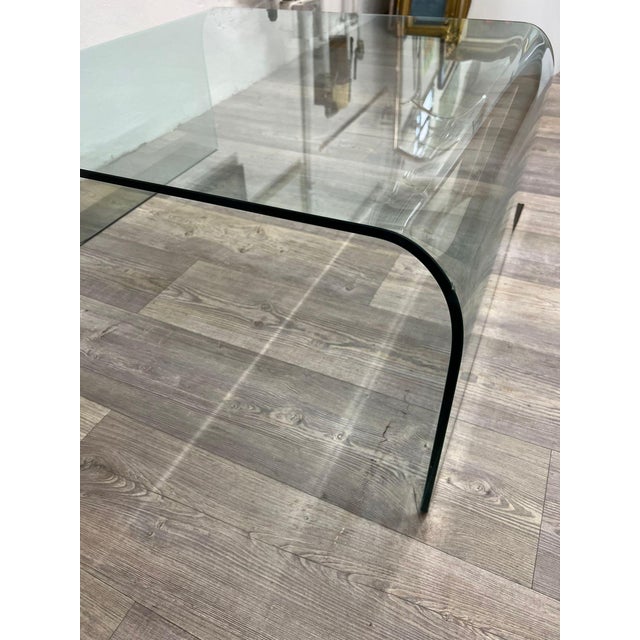 Square Tempered Glass Low Table from Fiam-Pesaro For Sale - Image 6 of 8