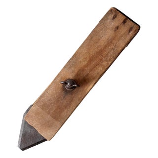Antique Primitive Wooden Scraper Hand Tool With Adjustable Blade For Sale