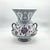 Handmade Ceramic Tri Handled King Vase (30cm) Purple and Turquoise Hatai Pattern For Sale - Image 6 of 8