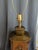 Mid 20th Century Vintage Burlwood and Brass Hexagonal Table Lamp For Sale - Image 5 of 9