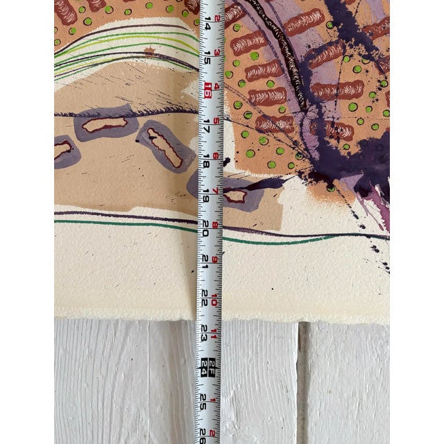 Barbara Beck 2003 Abstract Acrylic Painting on Paper - Signed/Dated/Unframed For Sale - Image 9 of 10