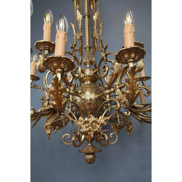 2000 - 2009 Antique 24-Light Castle Chandelier For Sale - Image 5 of 11