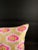 Traditional Pink and Golden Yellow Velvet Ikat Pillow Cover For Sale - Image 3 of 5