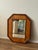 Mid-Century Modern Octagonal Parquetry Wood Framed Wall Mirror, Late 20th Century For Sale - Image 3 of 9