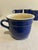 Vintage Emile Henry France Cobalt Blue Ribbed Mugs, Set of 4 For Sale In Oklahoma City - Image 6 of 8