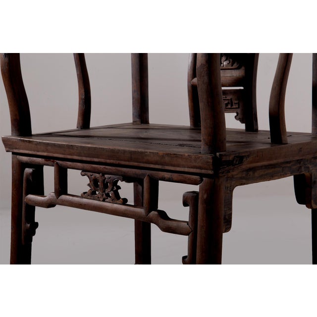 Traditional Ming Style Southern Officials Chair, 1650s For Sale - Image 4 of 10