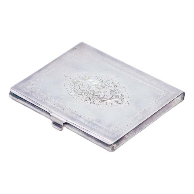 Rectangular Silver Cardboard Box with Floral Motifs For Sale
