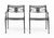 Pair of Florentine Craftsmen Star and Dolphin Cast Aluminum Arm Chairs. 30" H x 20.5" W x 22" D; seat: 15.5" H; armrest:...