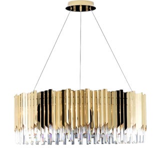 Collection Andromeda Chandelier in Metal and Glass by Jago For Sale