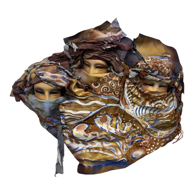 Dominique Caron Handmade Leather Art Mask For Sale
