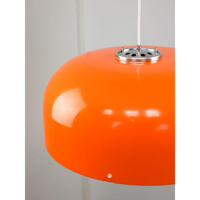 Big Space Age Pendant in in Orange from Guzzini, 1970s For Sale - Image 5 of 18