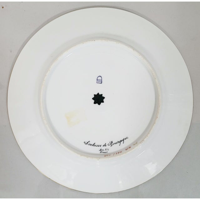 19th C Austrian Royal Vienna Porcelain Portrait Plate of Duchesse De Bourgogne by Wagner For Sale - Image 10 of 13