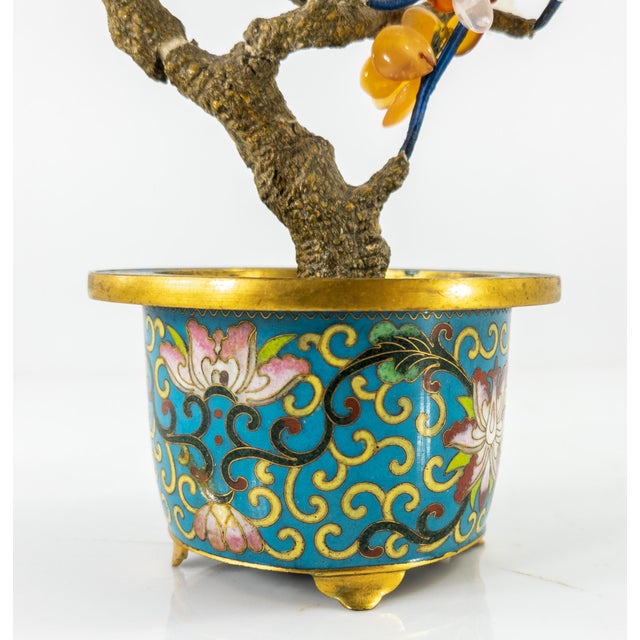Vintage Chinese Jade Tree With Cloisonne Planter Chairish