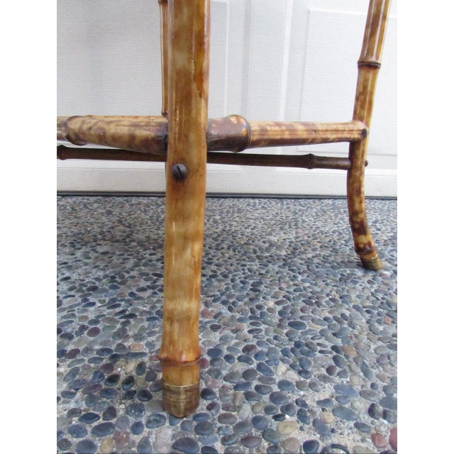 Antique English Tiger Bamboo Table For Sale - Image 13 of 17