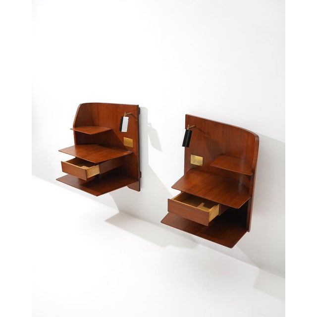 Gio Ponti Wall-Mounted Nightstands by Gio Ponti for Dassi, 1960s, Set of 2 For Sale - Image 4 of 16