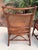 Wood Vintage Chinoiserie Rattan Bamboo Armchairs Woven Cane Seat & Backrest 1970s Vintage For Sale - Image 7 of 14
