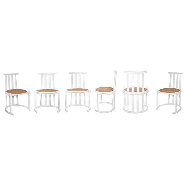 Wood Chairs in the style of Baumann, Italy, 1970s, Set of 6 For Sale - Image 7 of 7