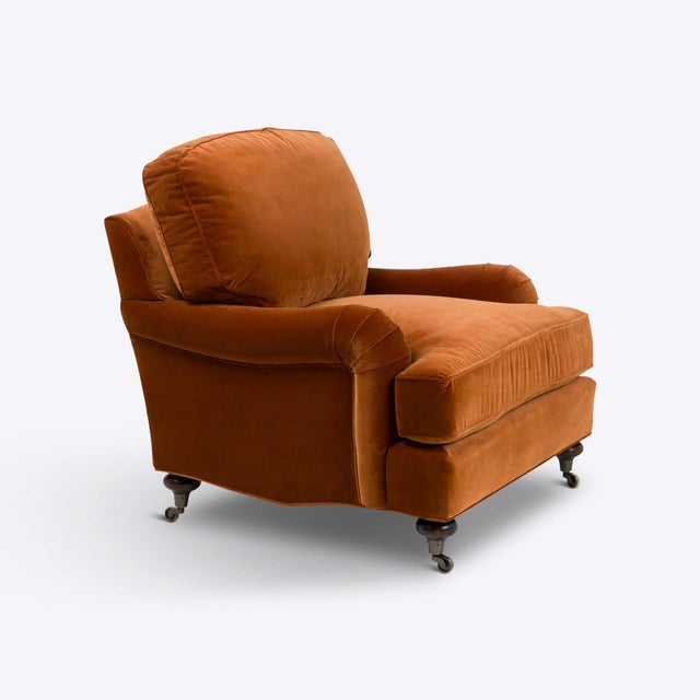 Brown Rust Velvet Baxter Armchair from Pure White Lines For Sale - Image 8 of 8