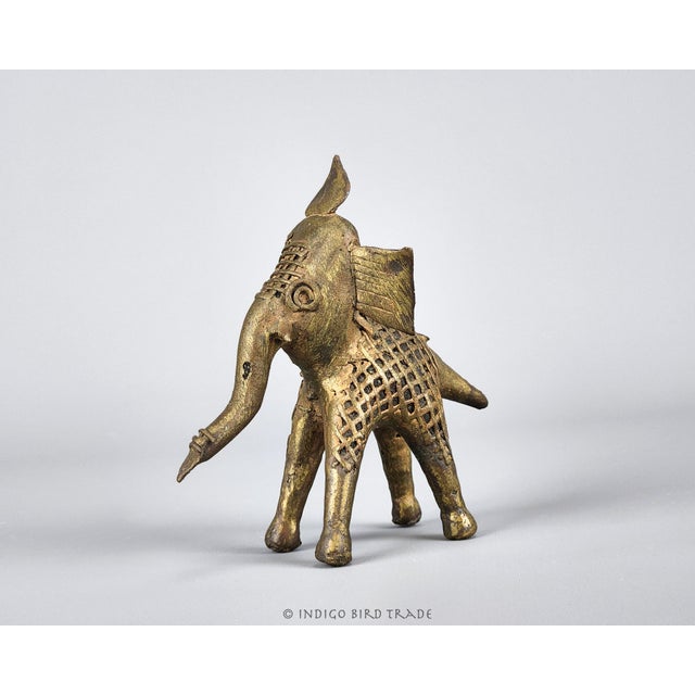 Antique Indian Dhokra Elephant Figurine Gorgeous authentic dhokra elephant figurine is made from metal. Nice petite size....