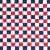 SAMPLE - Schumacher x Molly Mahon Chequer Fabric In Red/Navy For Sale