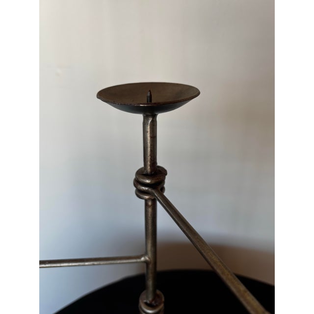 Brutalist 1960s Articulating Brutalist Candle Holder For Sale - Image 3 of 4