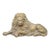 English Brass Lion Sculpture from the Late 19th Century in Reclining Position For Sale