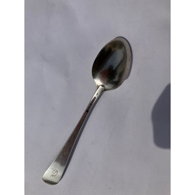 1980s American Classical Kirk Stieff Repousse Sterling Silver Teaspoon For Sale - Image 9 of 10