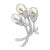 18K White Gold 2 1/5 Cttw Diamond and South Sea Pearl Floral Brooch Pin (G-H Color, VS1-VS2 Clarity) For Sale